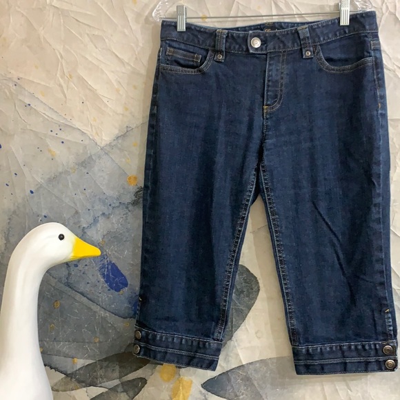 Ann Taylor Modern Fit Lindsay Waist Capri Jeans sz 10 - Picture 3 of 10